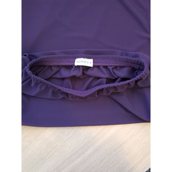 Vintage 90's Ninety Purple Eyelet Maxi Skirt - Picture 6 of 7